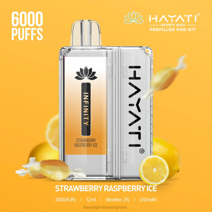 Hayati Infinity 6000 kits de cápsulas FTTT161 hielo de fresa y frambuesa - Hayati Precio Hayati Infinity 6000 kits de cápsulas FTTT161 hielo de fresa y frambuesa - Hayati Precio