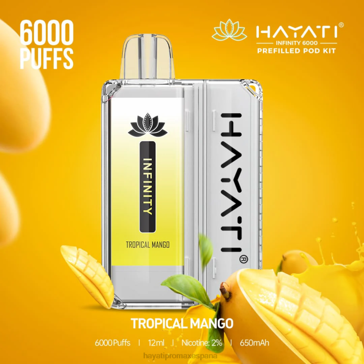 Hayati Infinity 6000 kits de cápsulas FTTT163 mango tropical - Hayati Flavours España Hayati Infinity 6000 kits de cápsulas FTTT163 mango tropical - Hayati Flavours España