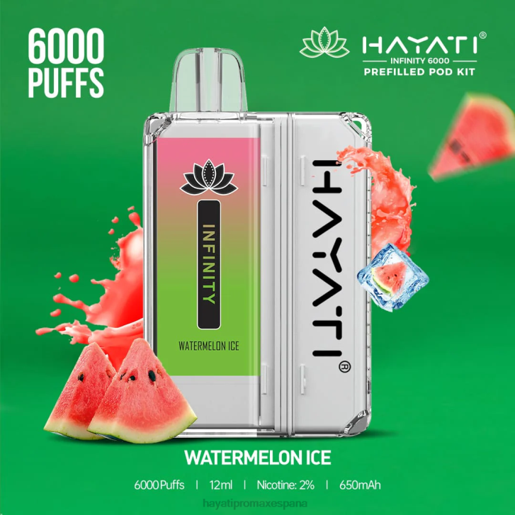 Hayati Infinity 6000 kits de cápsulas FTTT164 hielo de sandia - Hayati Flavour List Hayati Infinity 6000 kits de cápsulas FTTT164 hielo de sandia - Hayati Flavour List